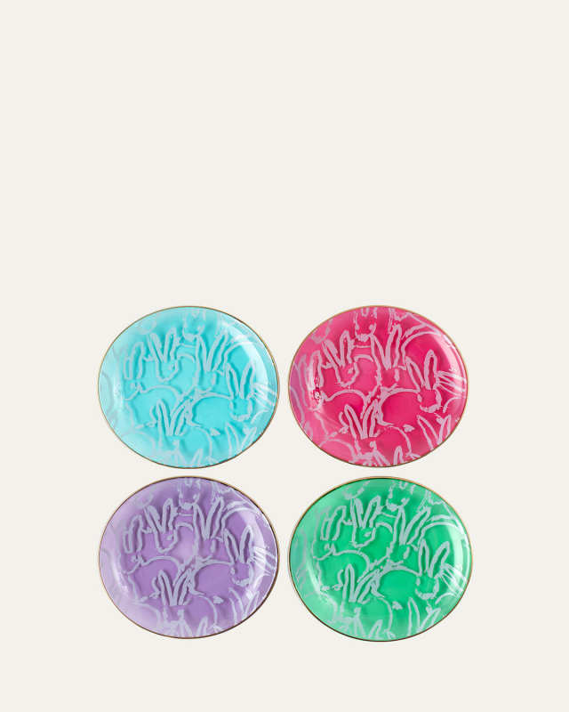 Lucky Charm Glass Plates with Gold Rim